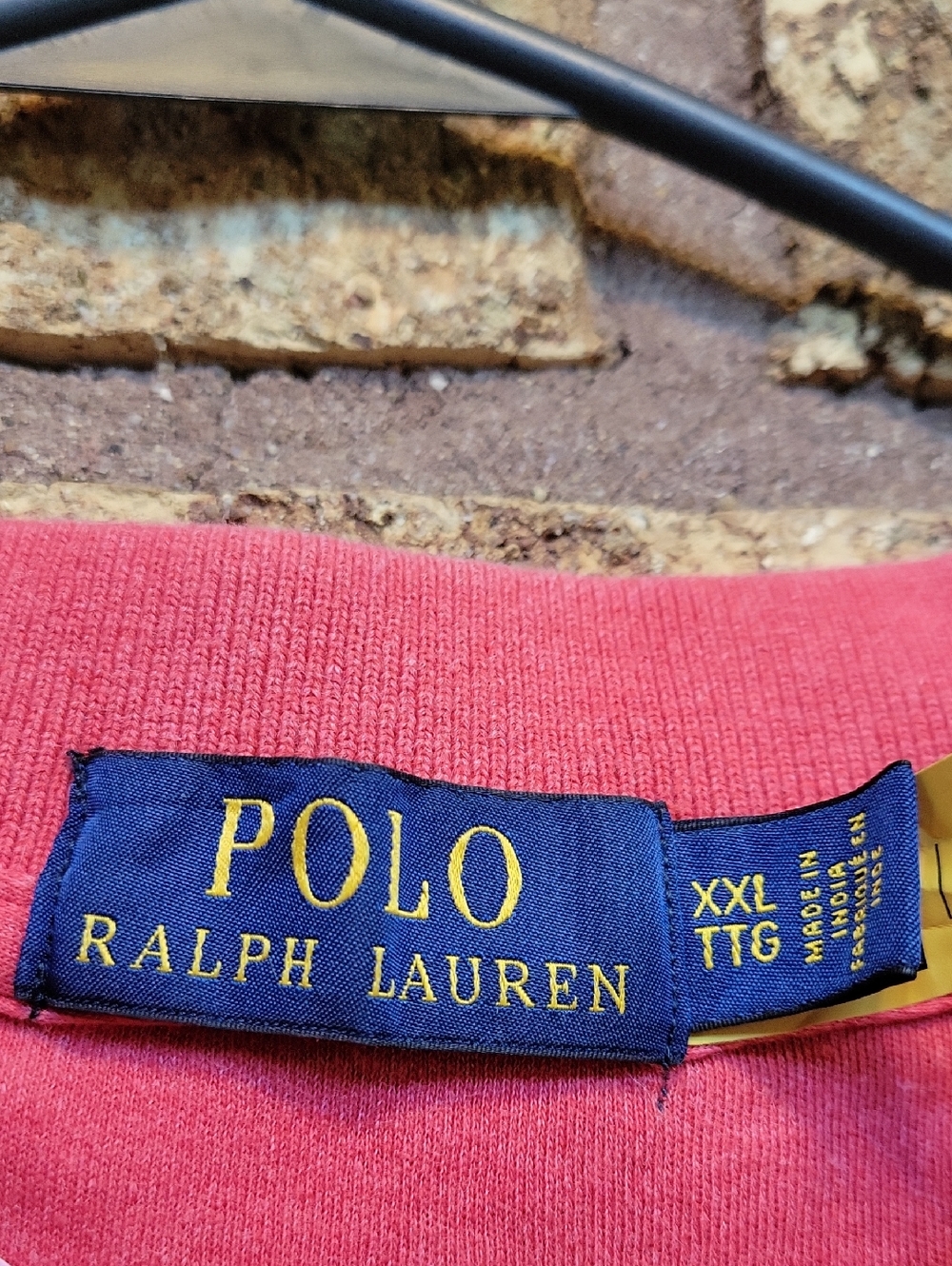 Polo by Ralph Lauren Men's Cotton Polo with Navy Pony Size XXL Salmon - Picture 2 of 8